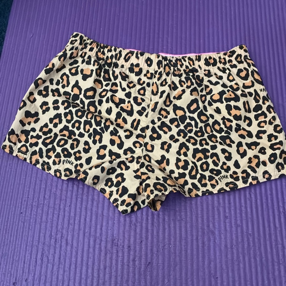 VS PINK Leopard Print Pajama Shorts - Picture 5 of 6